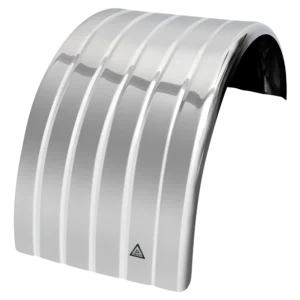 Stainless Steel Single Mudguard Curved Edge Low Profile